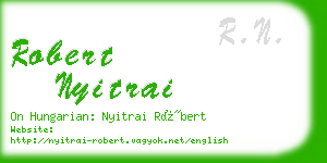 robert nyitrai business card